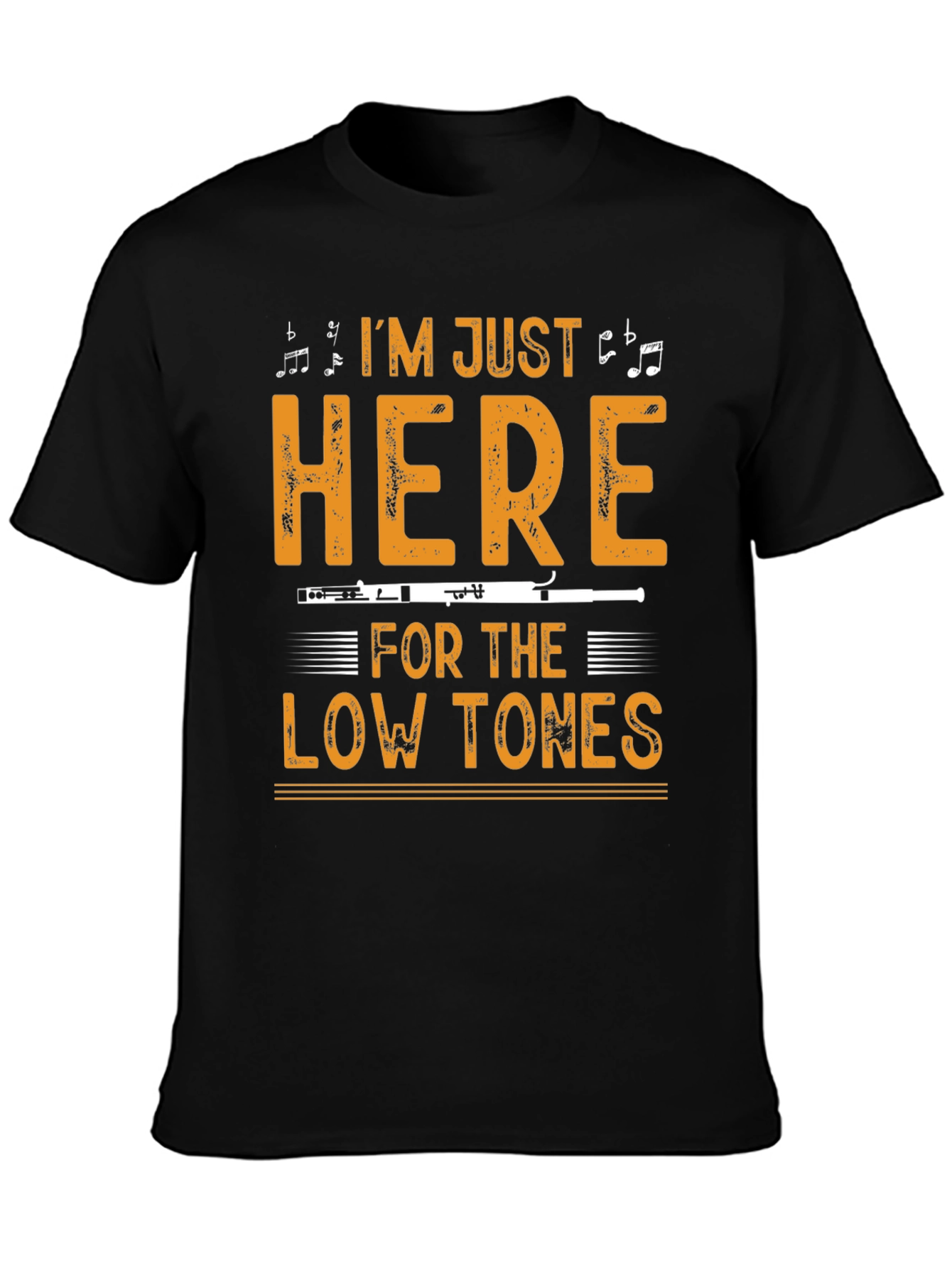 Music Lover T-Shirt: Low Tones Flute Player