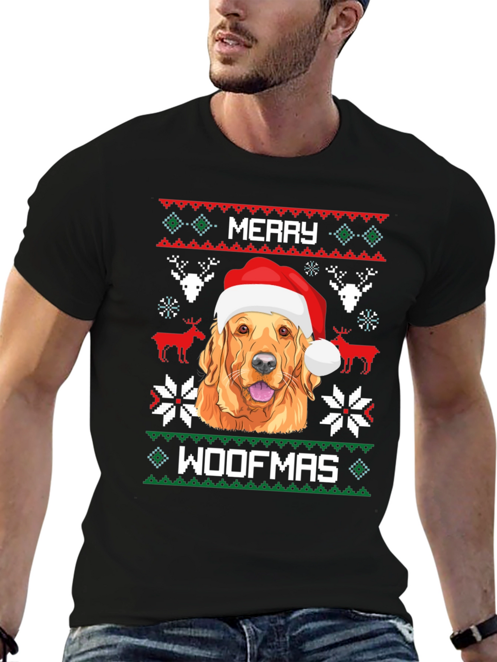 Merry Woofmas Dog Christmas T-Shirt
