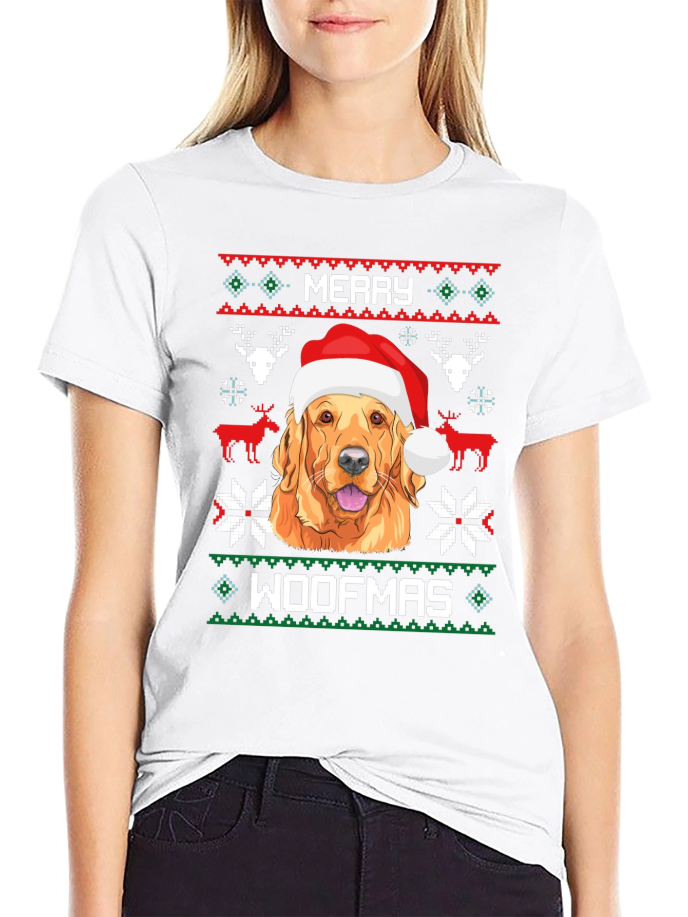 Merry Woofmas Dog Christmas T-Shirt