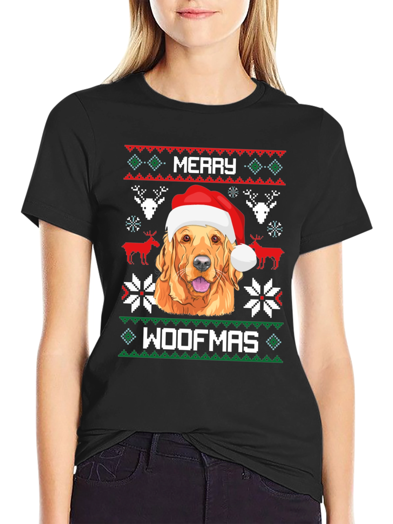Merry Woofmas Dog Christmas T-Shirt