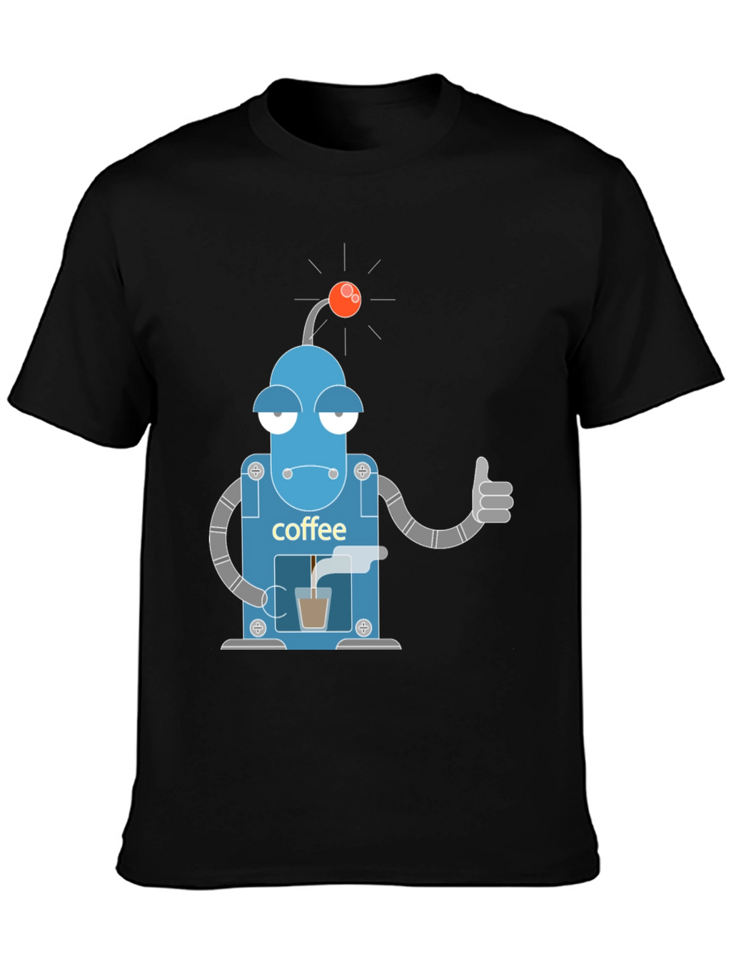 Coffee Robot Graphic Tee - Black T-Shirt