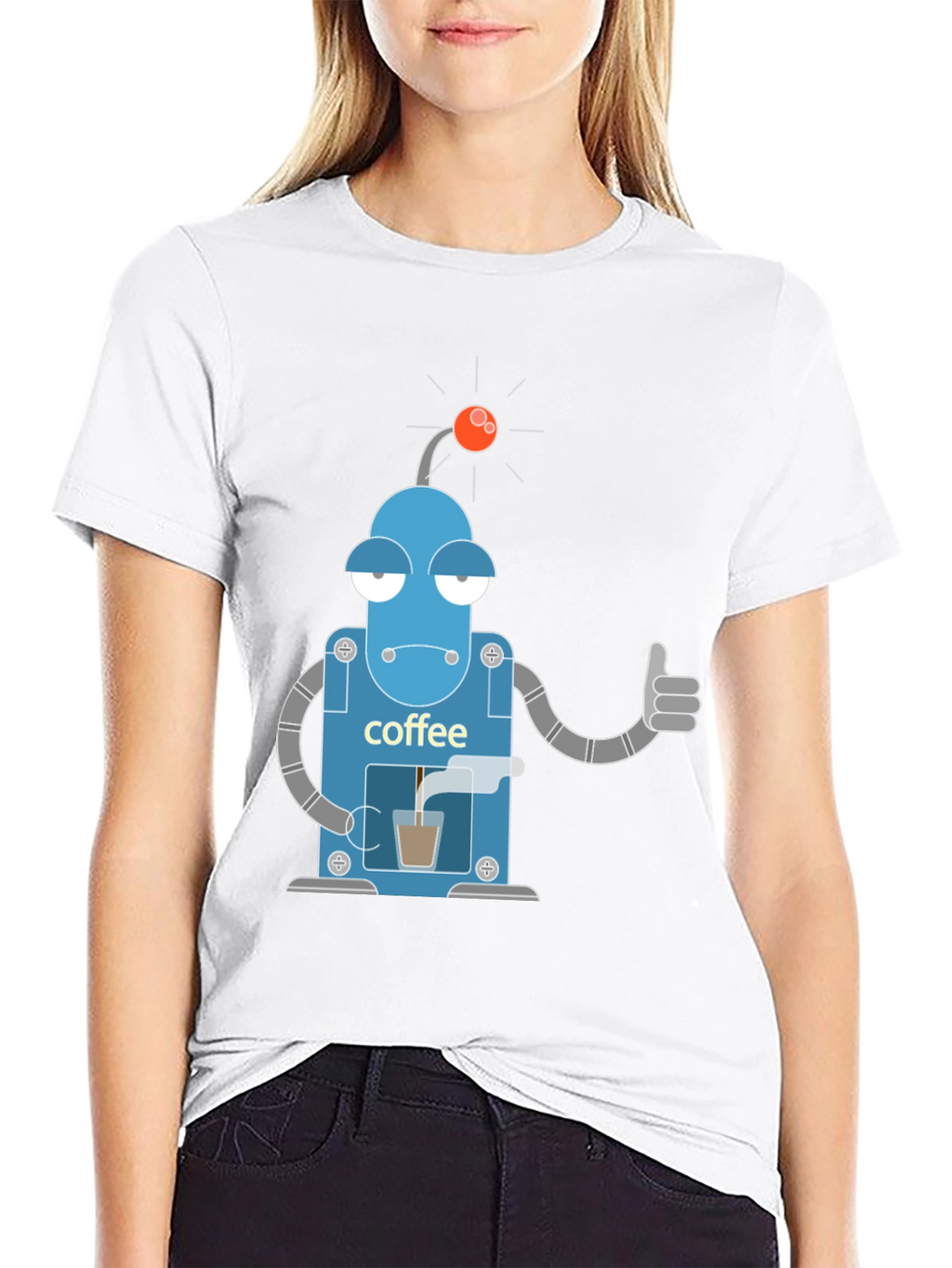 Coffee Robot Graphic Tee - Black T-Shirt