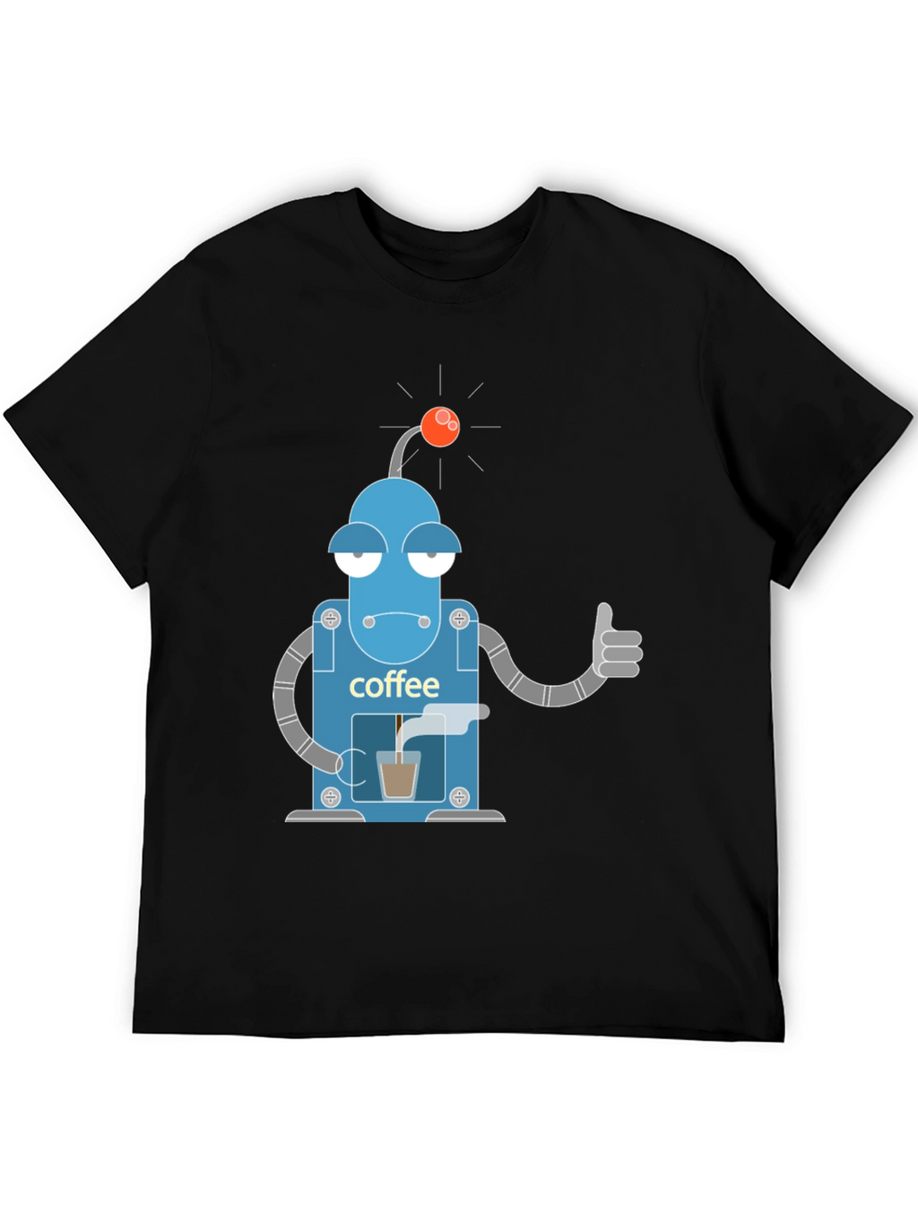 Coffee Robot Graphic Tee - Black T-Shirt