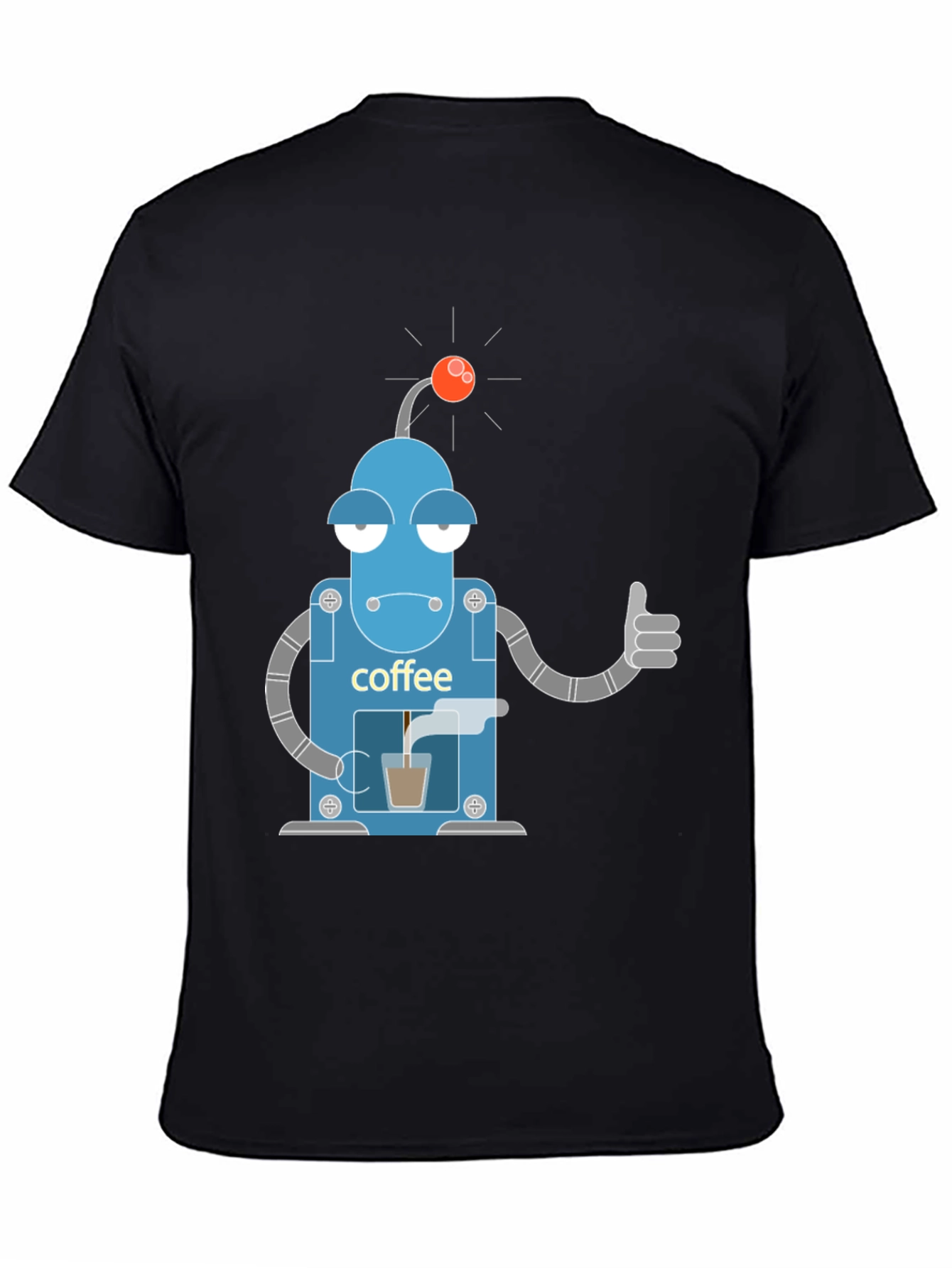 Coffee Robot Graphic Tee - Black T-Shirt