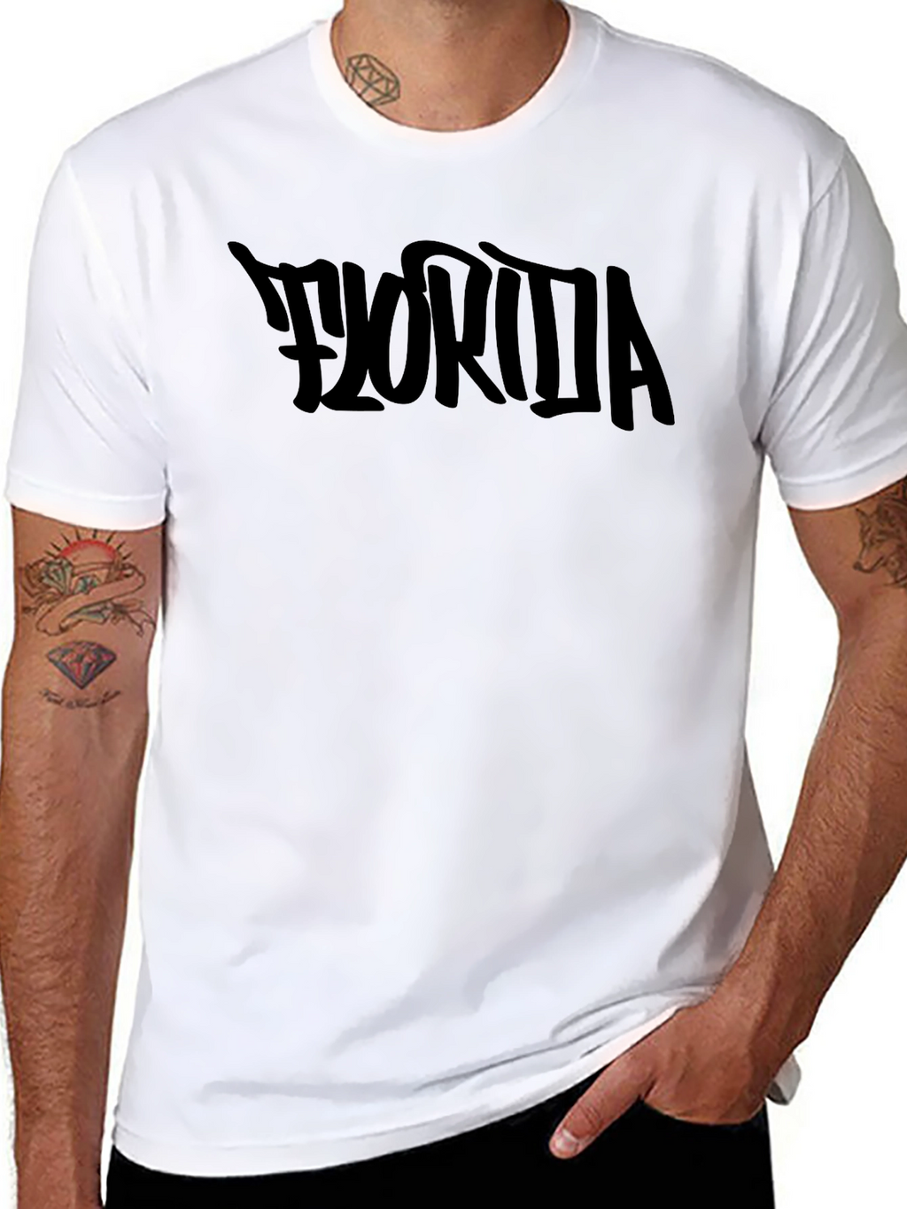 Florida Graphic Print Black T-Shirt