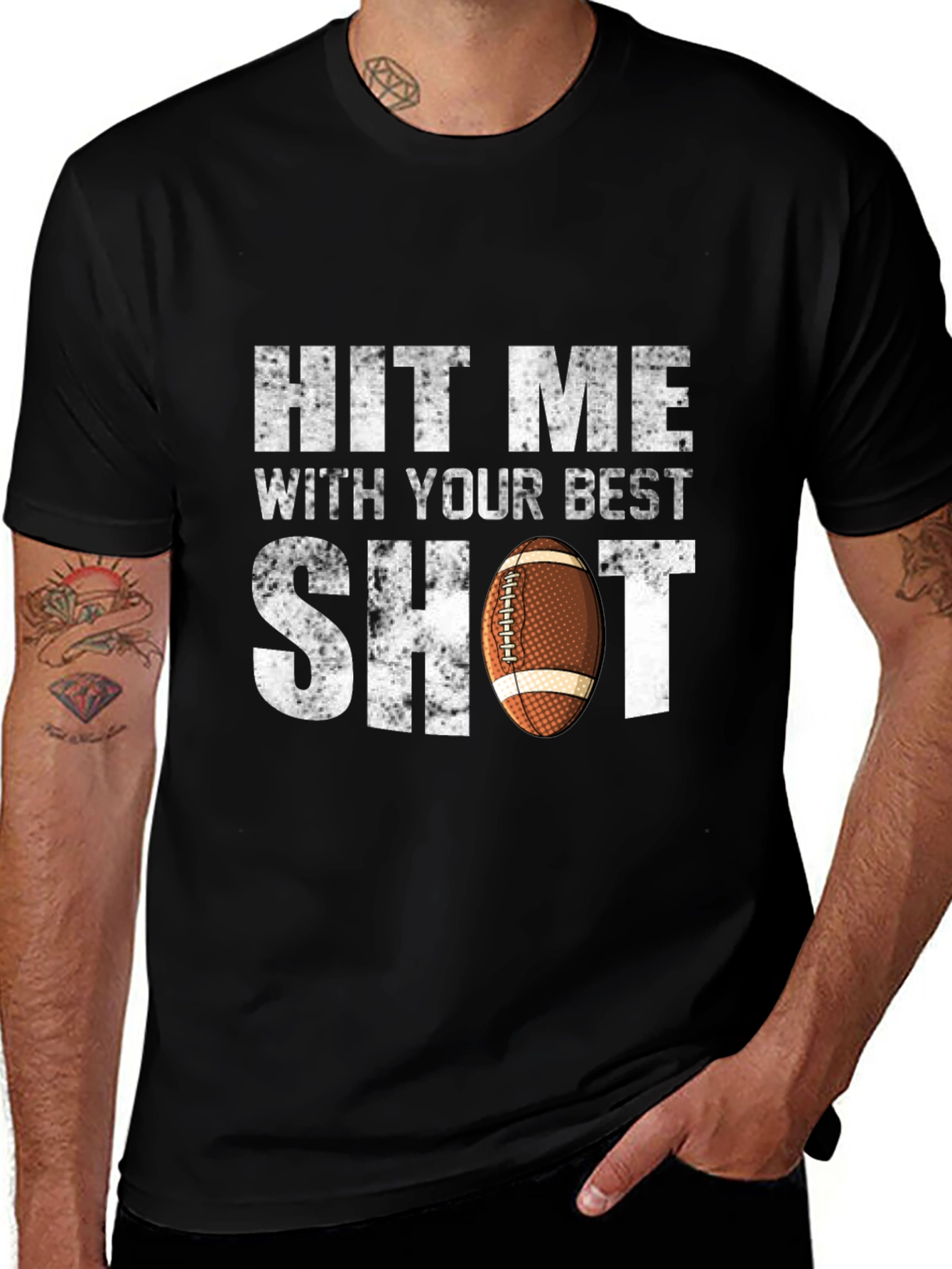 Hit Me With Your Best Shot Football T-Shirt