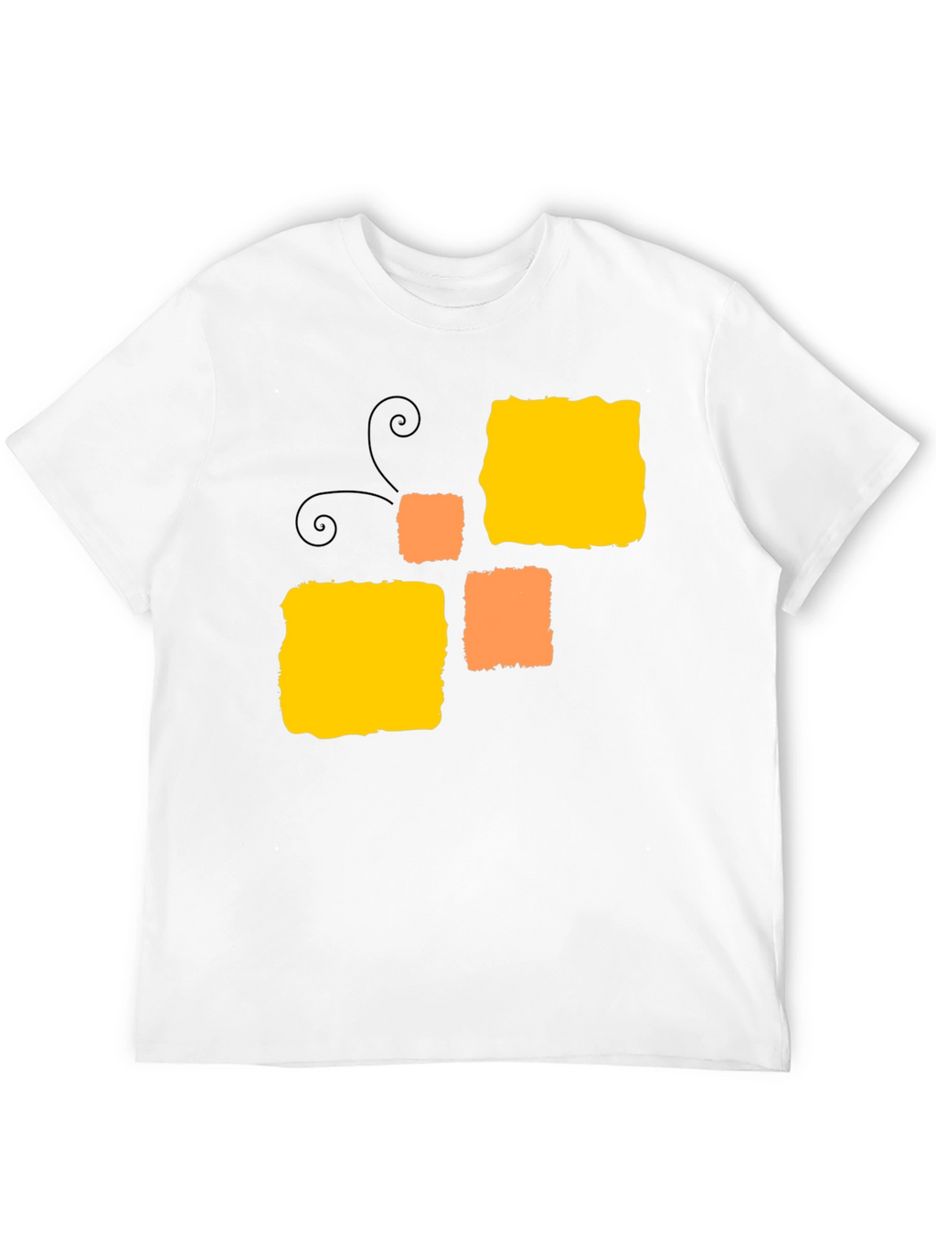 Abstract Squares Black T-Shirt