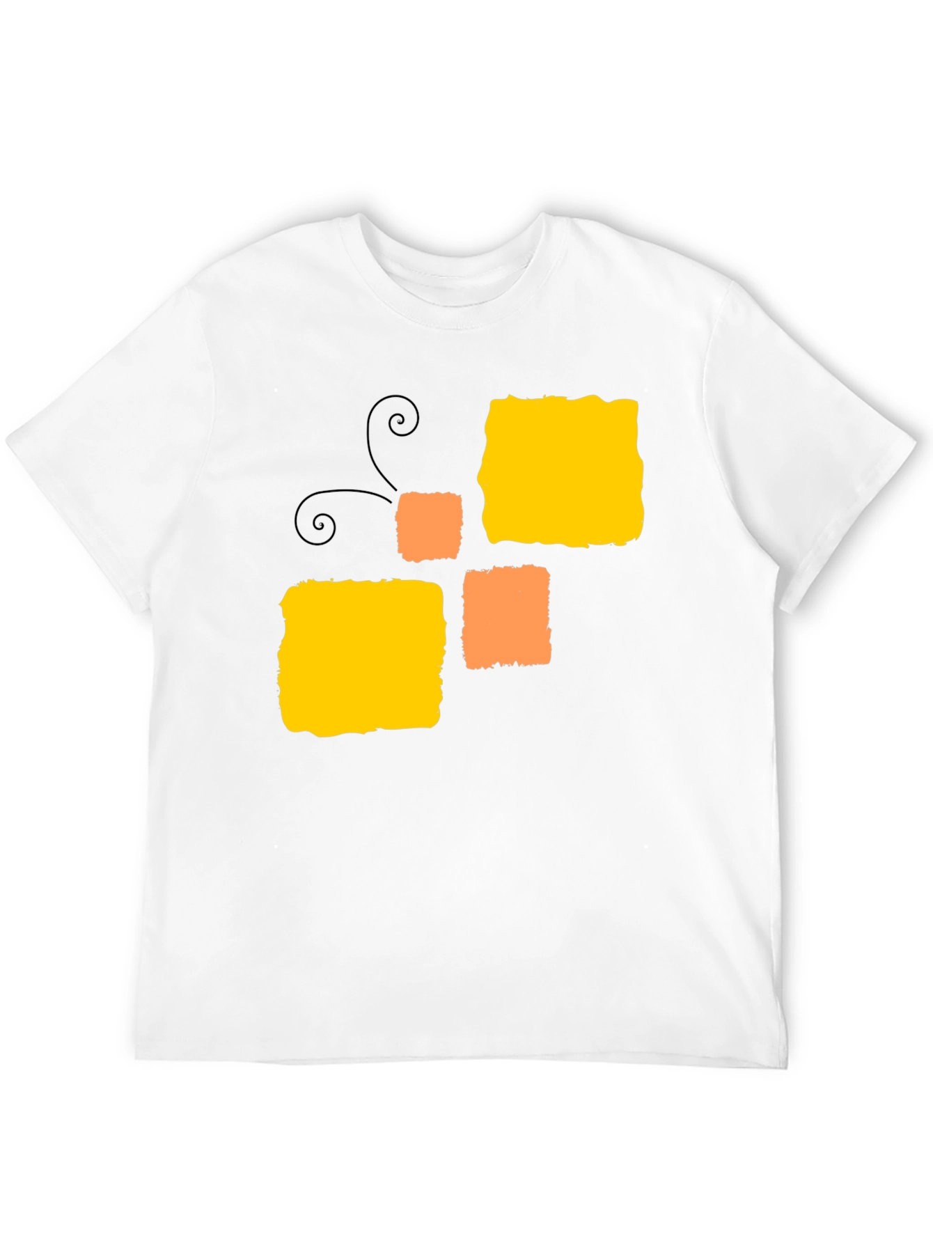 Abstract Squares Black T-Shirt