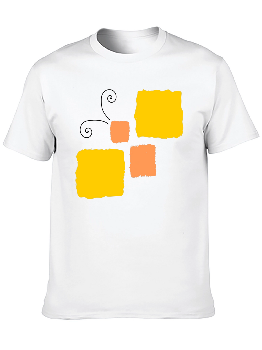 Abstract Squares Black T-Shirt