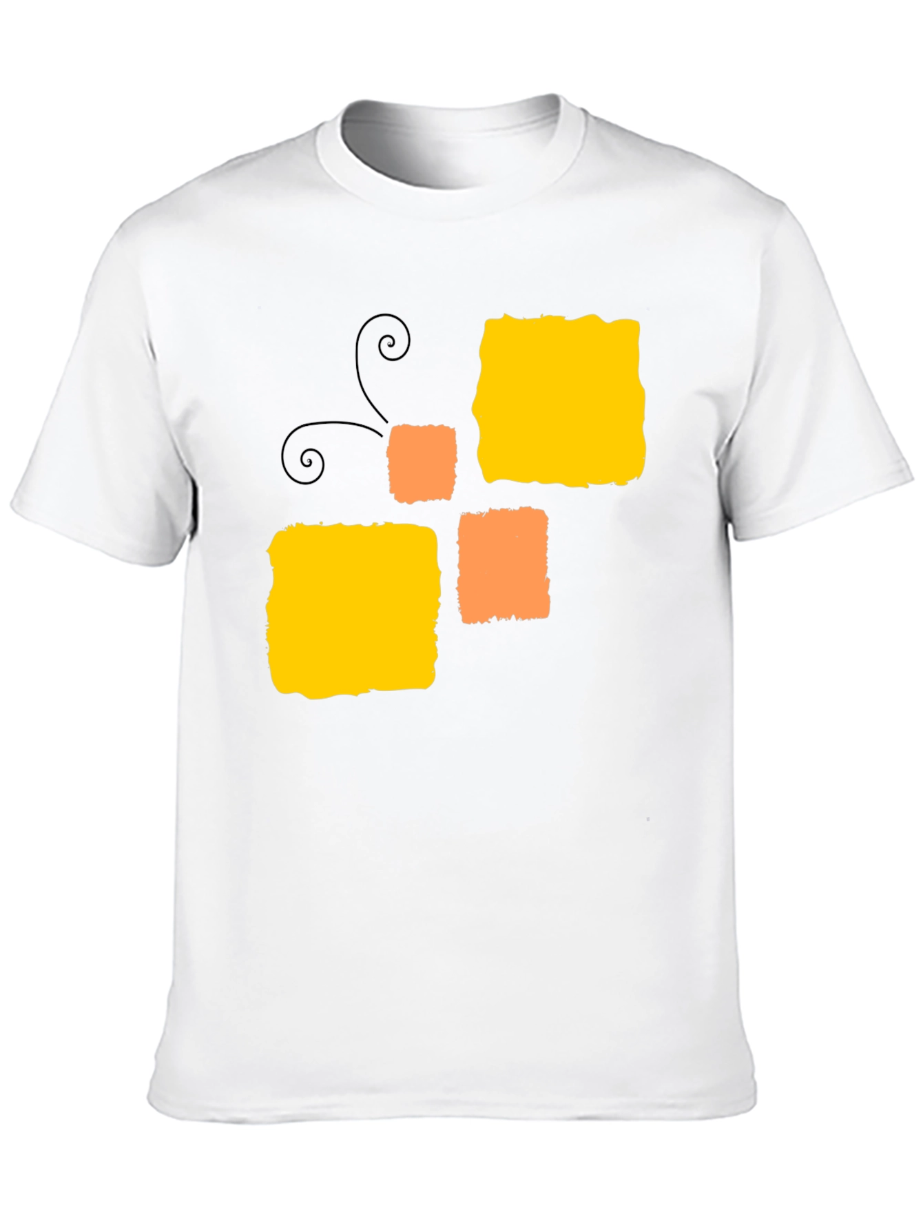 Abstract Squares Black T-Shirt