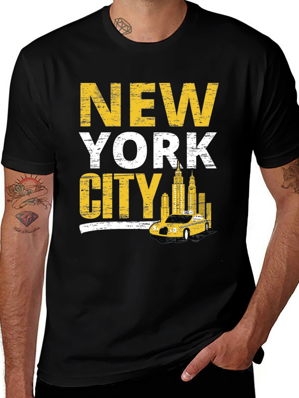 New York City Taxi Graphic T-Shirt