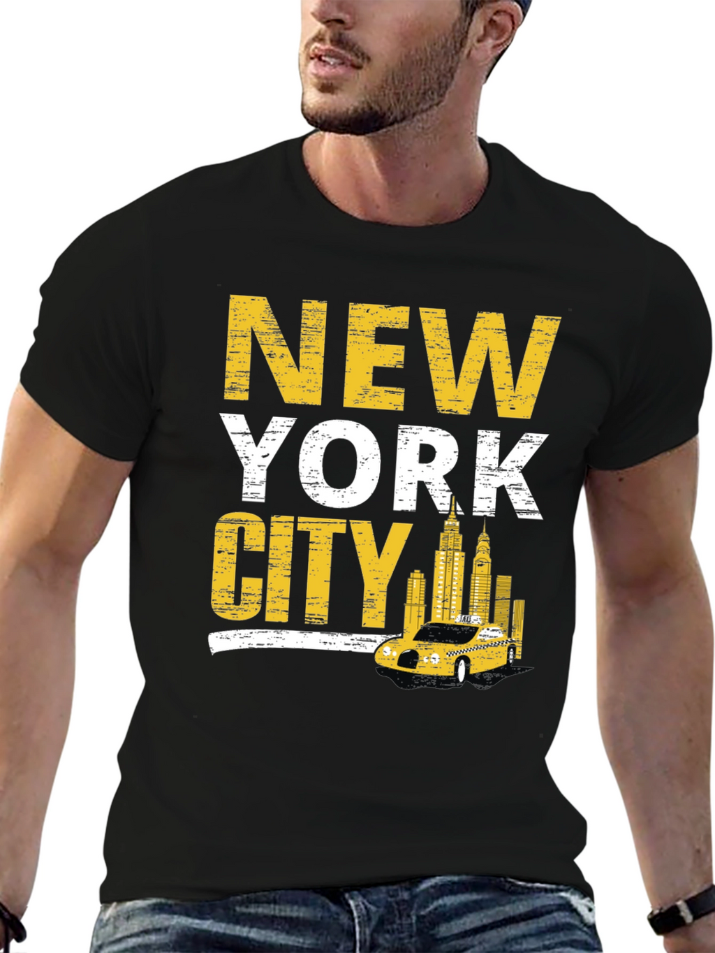 New York City Taxi Graphic T-Shirt