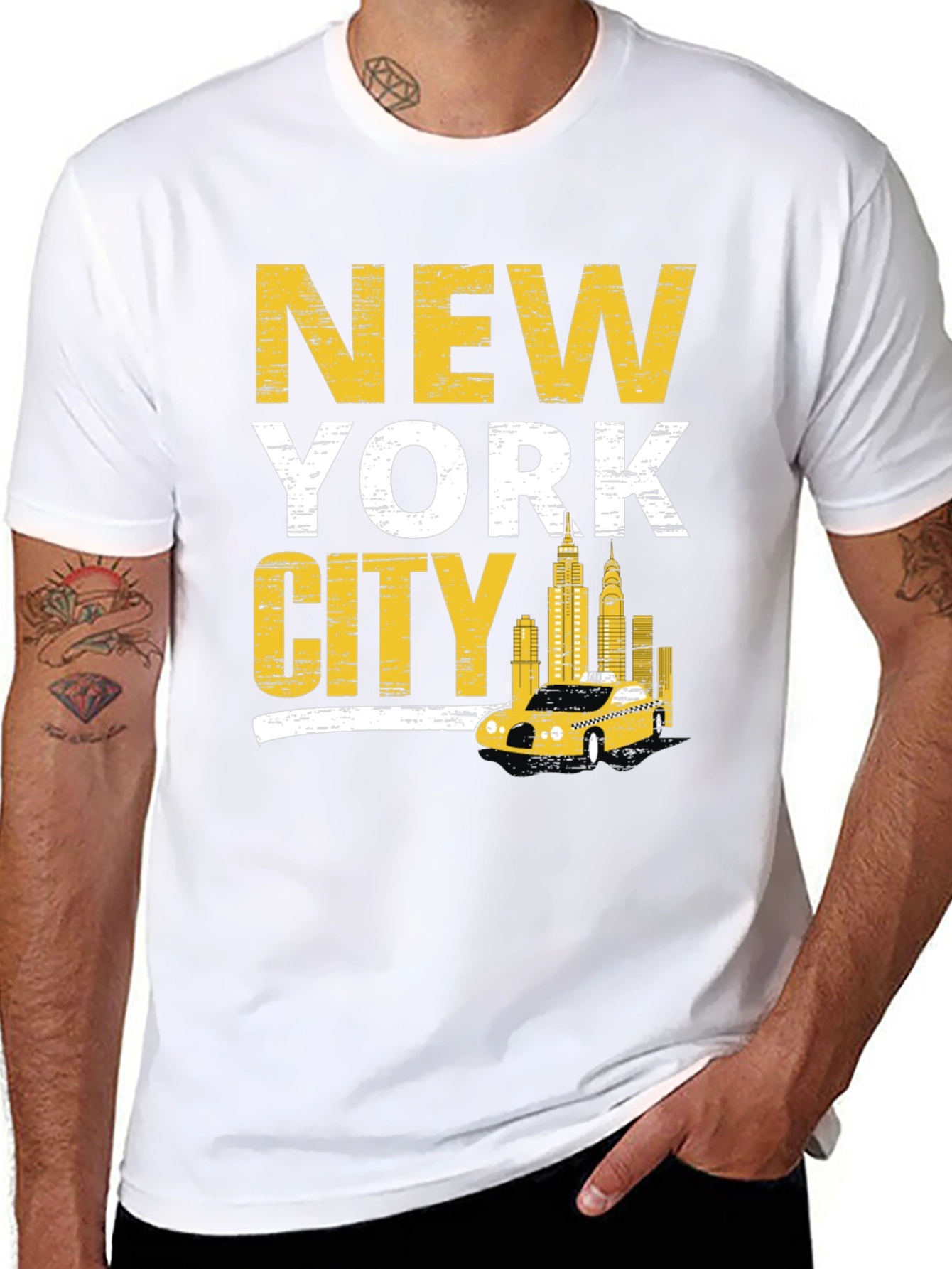 New York City Taxi Graphic T-Shirt