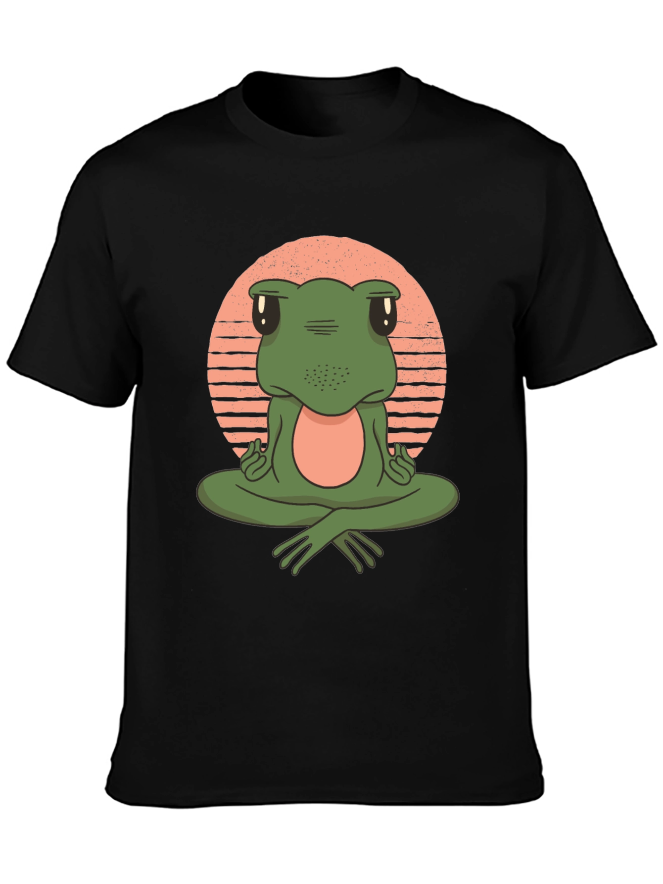 Meditating Frog Graphic Tee - Zen Vibe Shirt