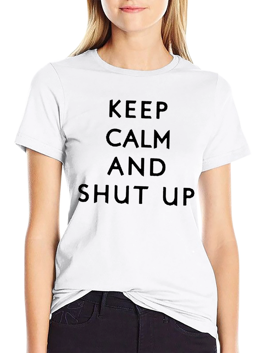 Keep Calm & Shut Up Black T-Shirt