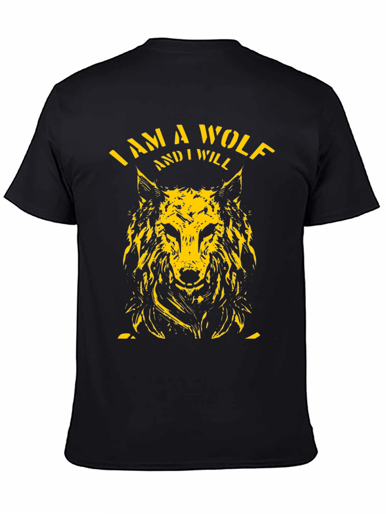 I Am A Wolf Graphic Tee - Black