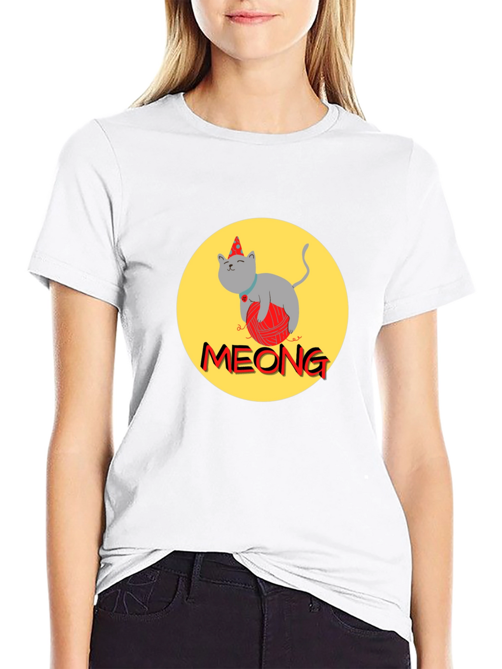 Meong Cat T-Shirt - Unique Graphic Tee