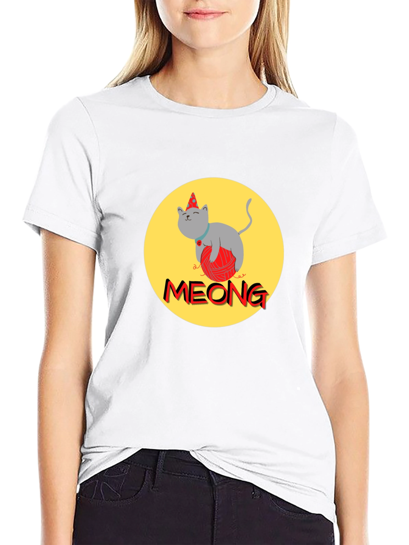 Meong Cat T-Shirt - Unique Graphic Tee