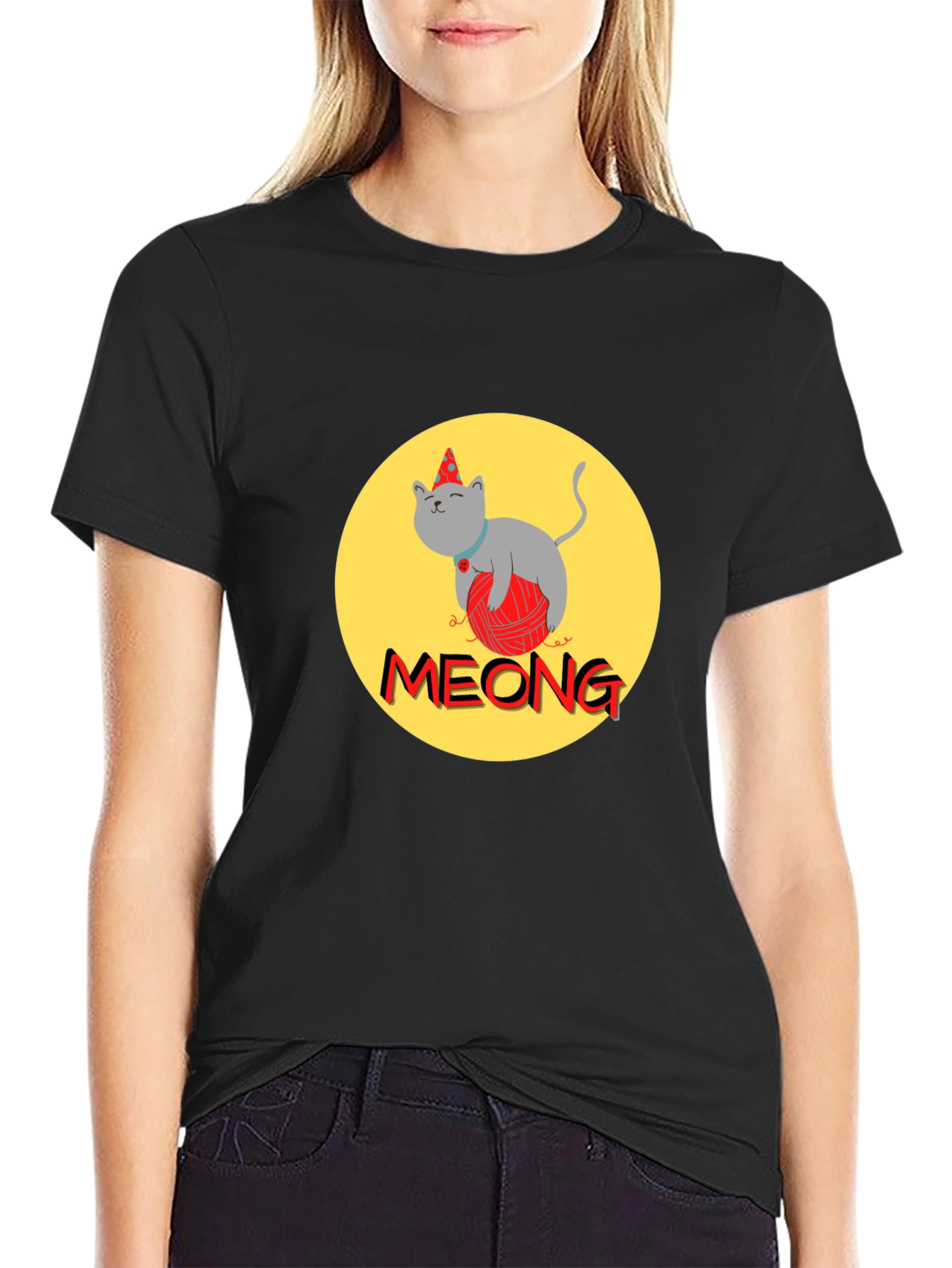 Meong Cat T-Shirt - Unique Graphic Tee