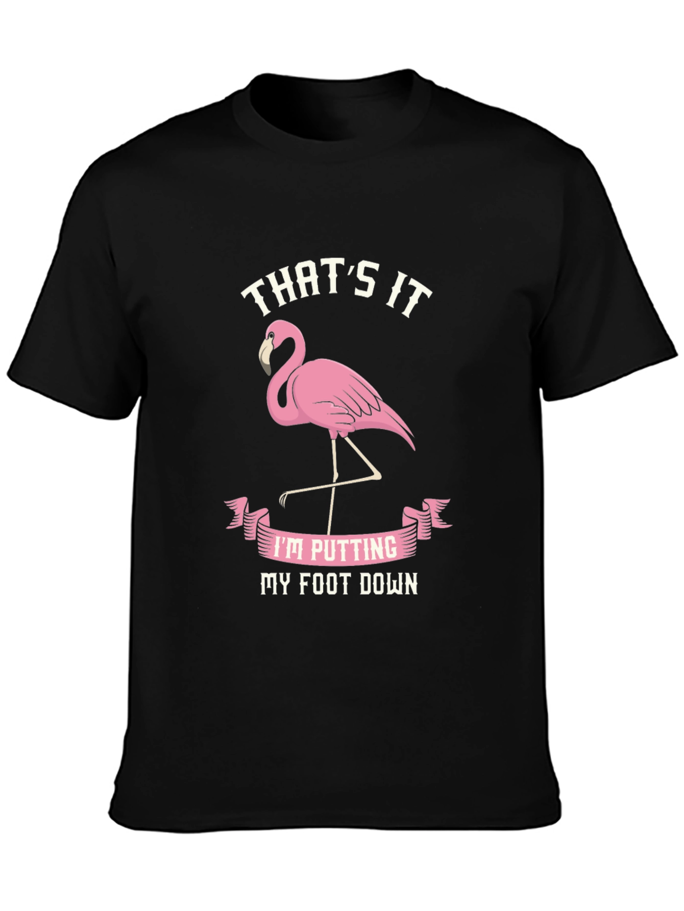 Funny Flamingo T-Shirt - Thats It My Foot Down