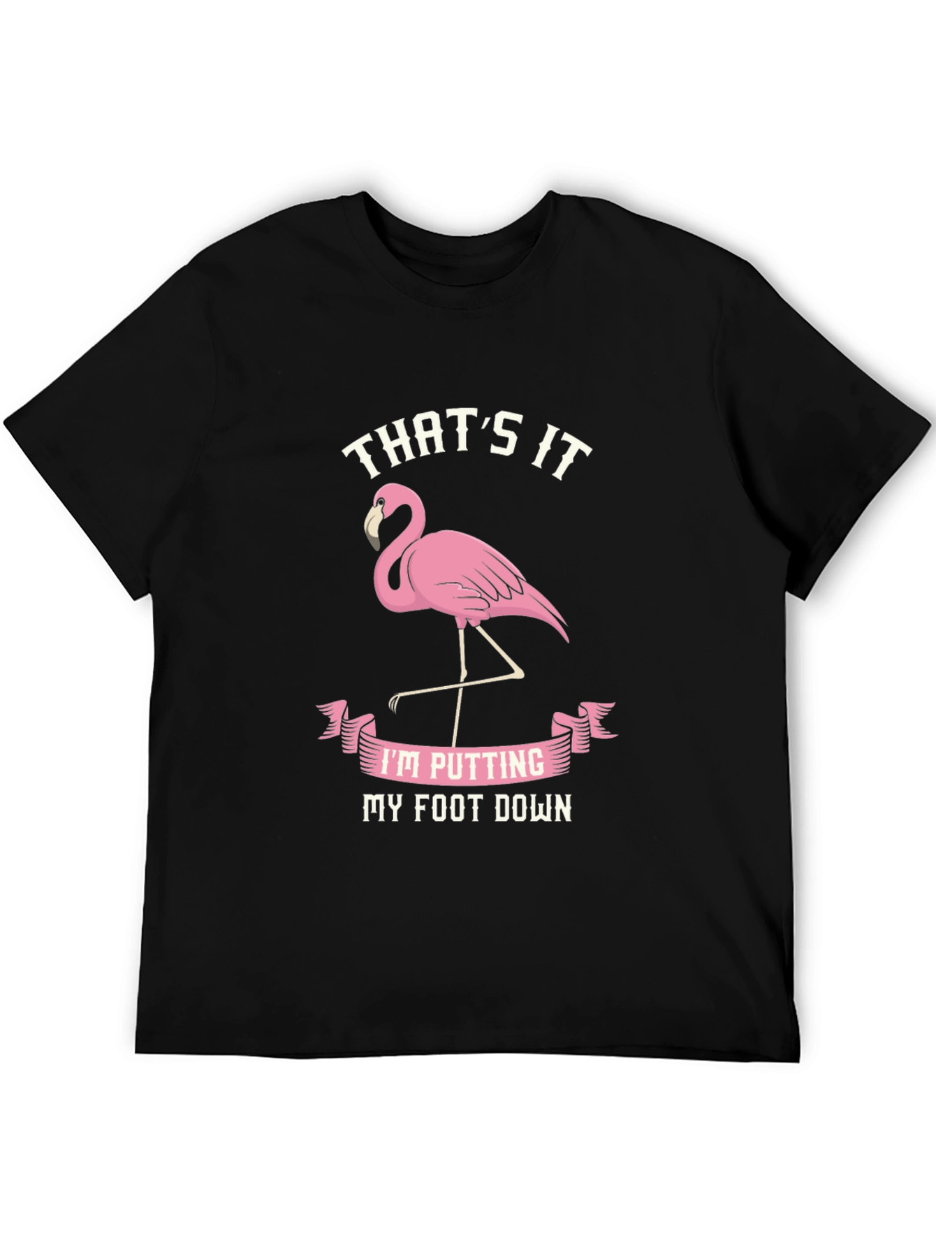 Funny Flamingo T-Shirt - Thats It My Foot Down