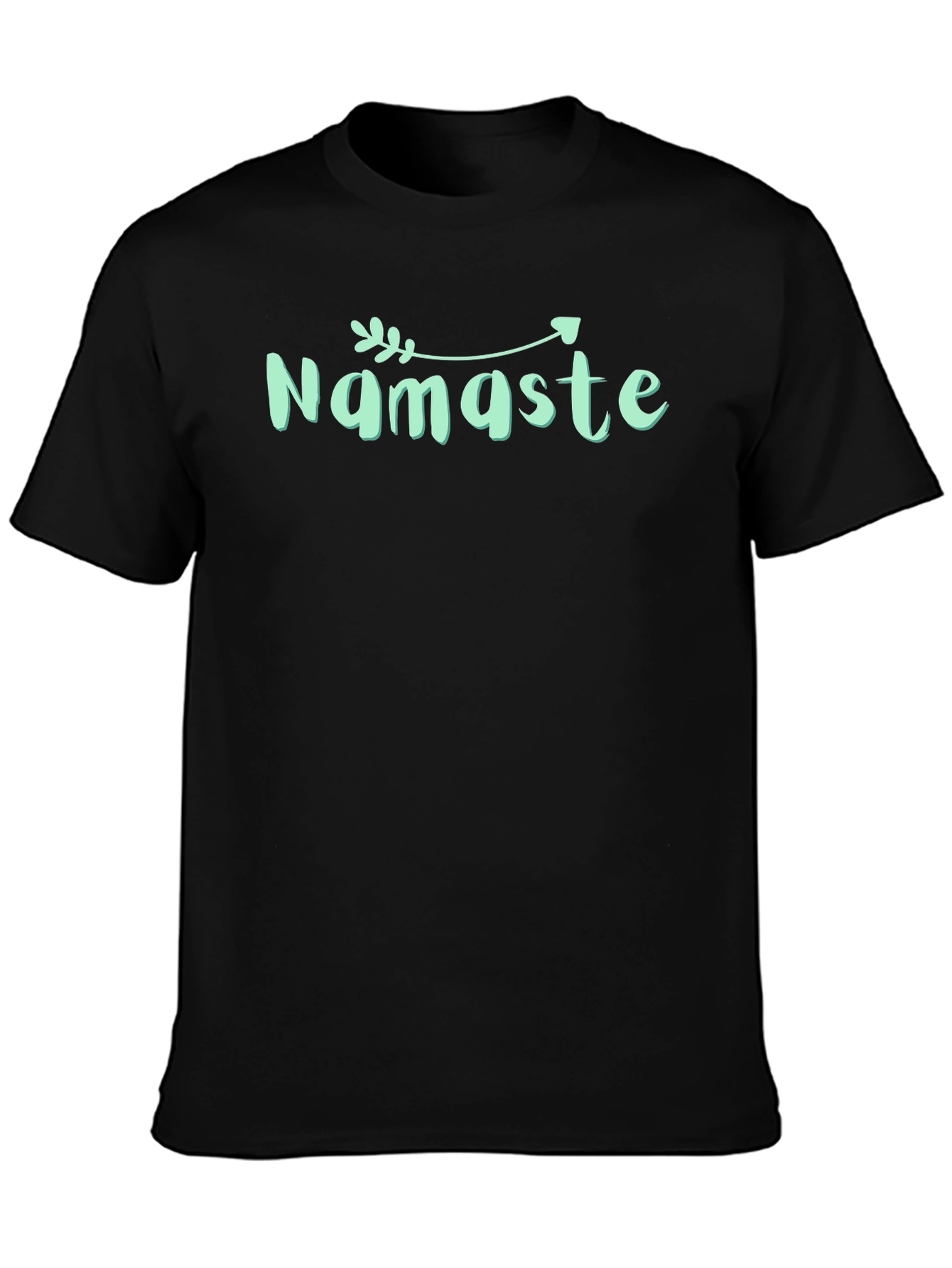 Namaste Arrow Graphic Tee - Yoga Inspired Black T-Shirt