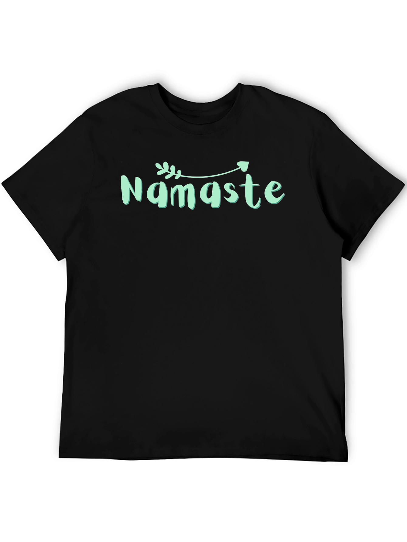 Namaste Arrow Graphic Tee - Yoga Inspired Black T-Shirt
