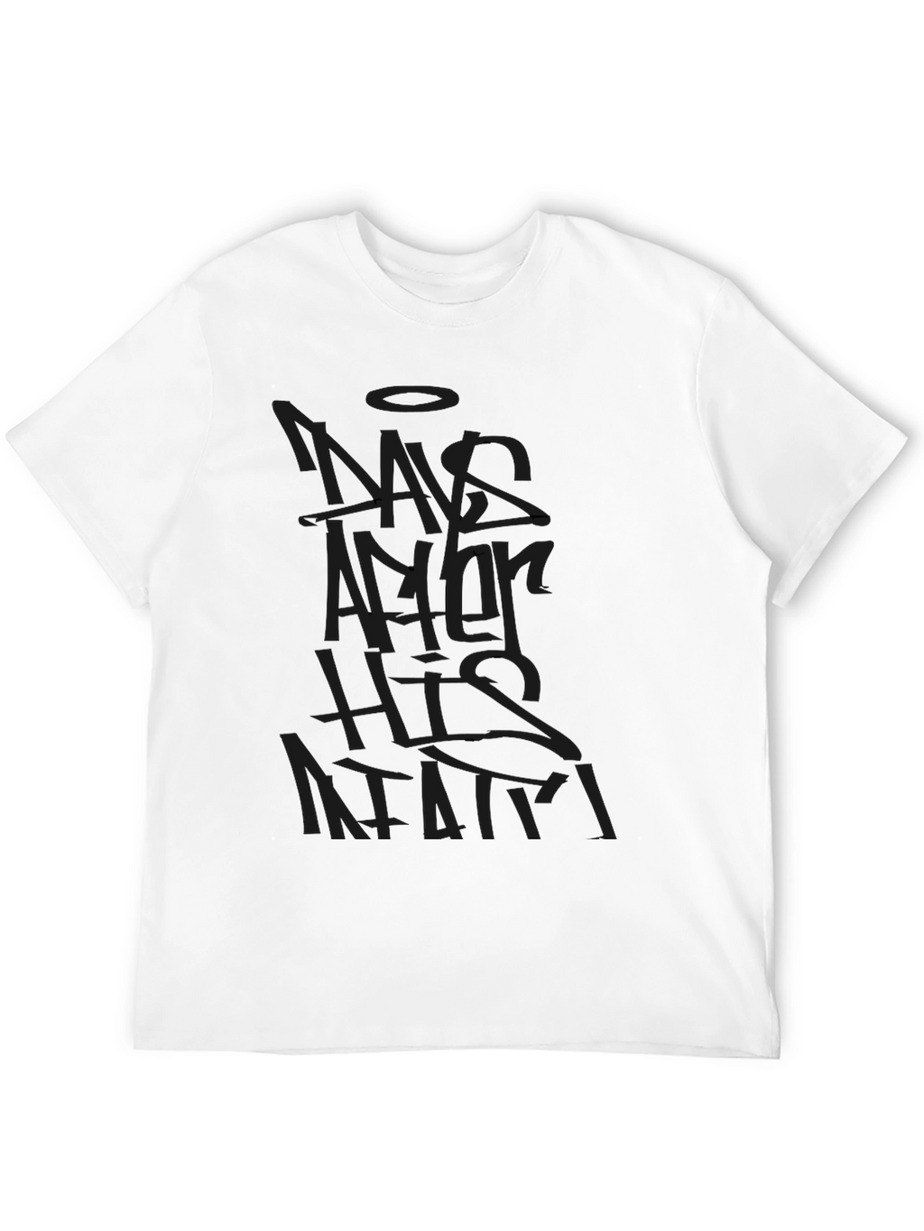 Mens Black Graphic T-Shirt - Modern Style