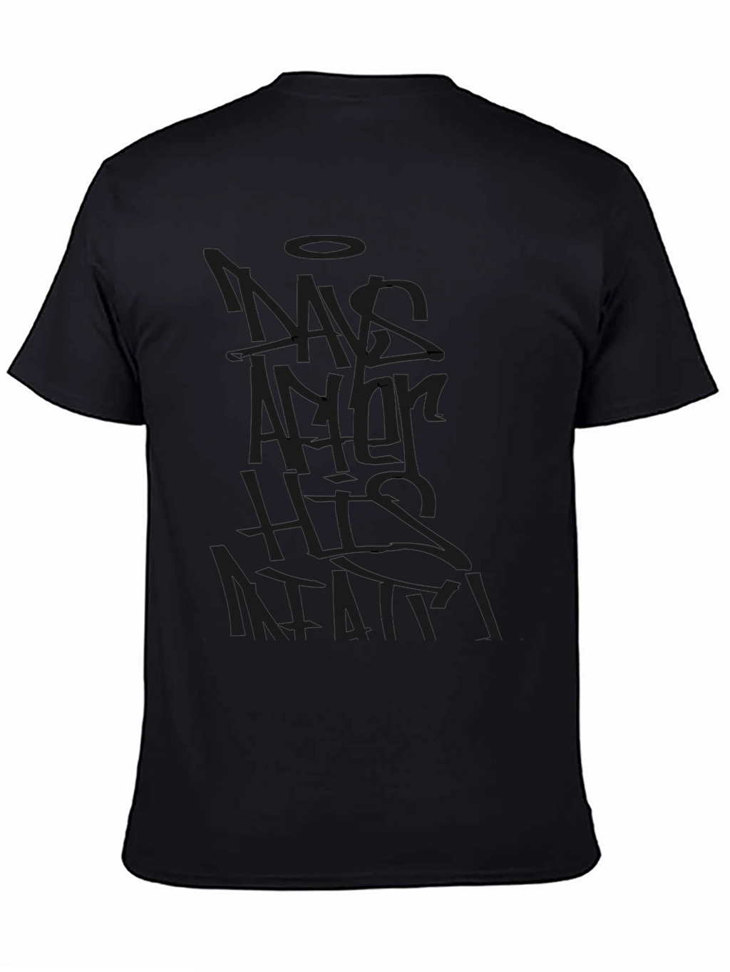 Mens Black Graphic T-Shirt - Modern Style