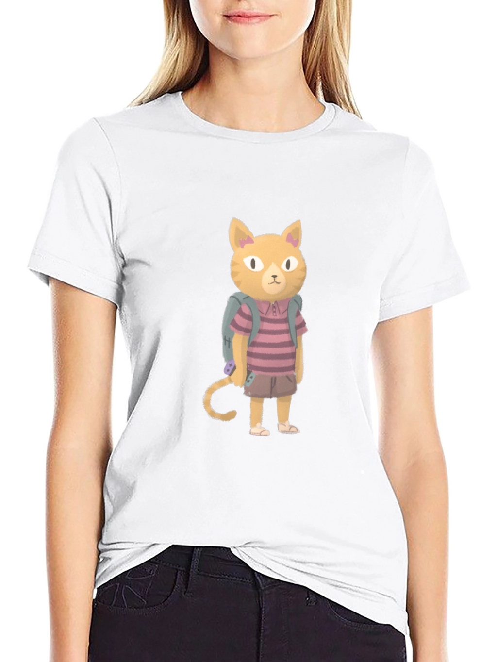Cartoon Cat T-Shirt - Unique Graphic Tee