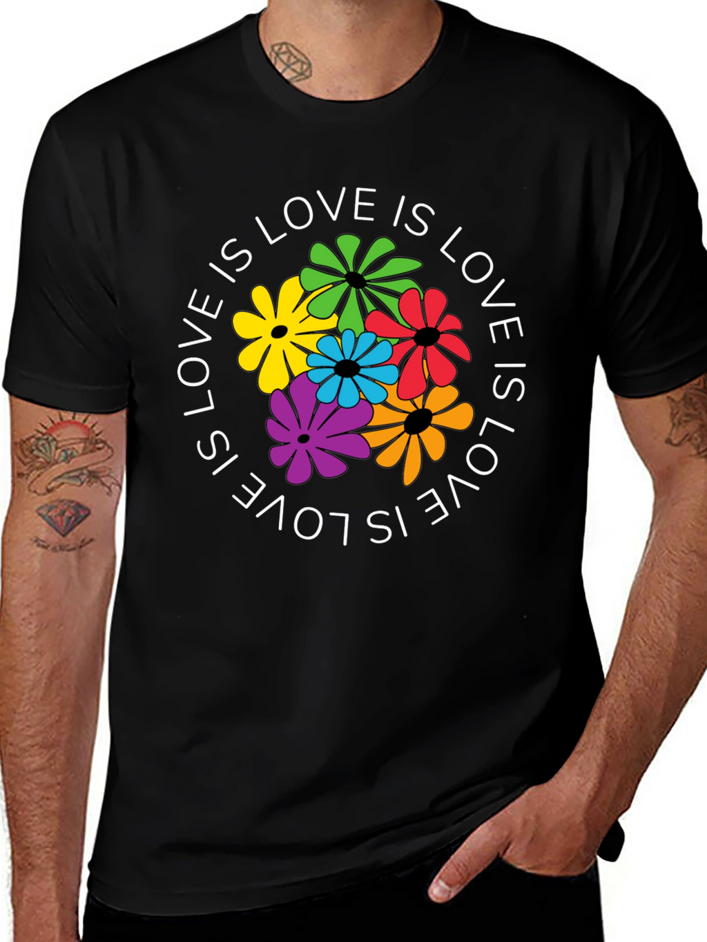 Love Is Love Floral Graphic T-Shirt
