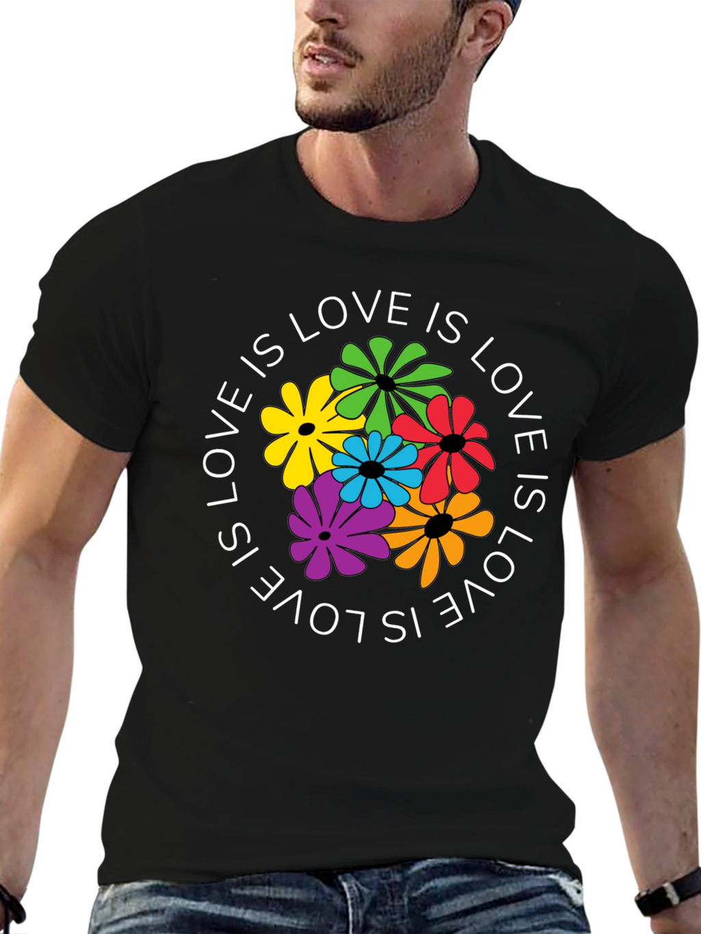 Love Is Love Floral Graphic T-Shirt