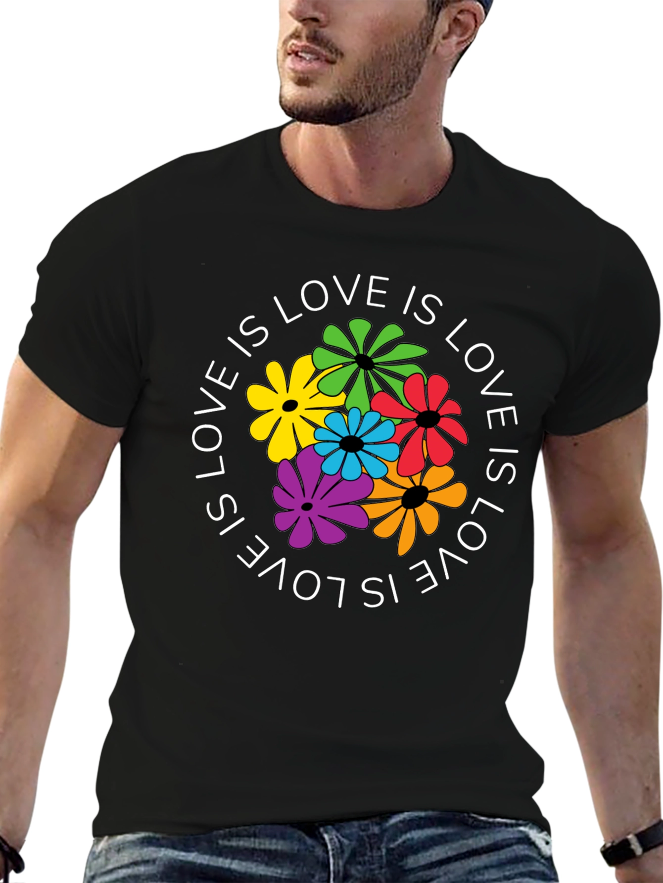 Love Is Love Floral Graphic T-Shirt