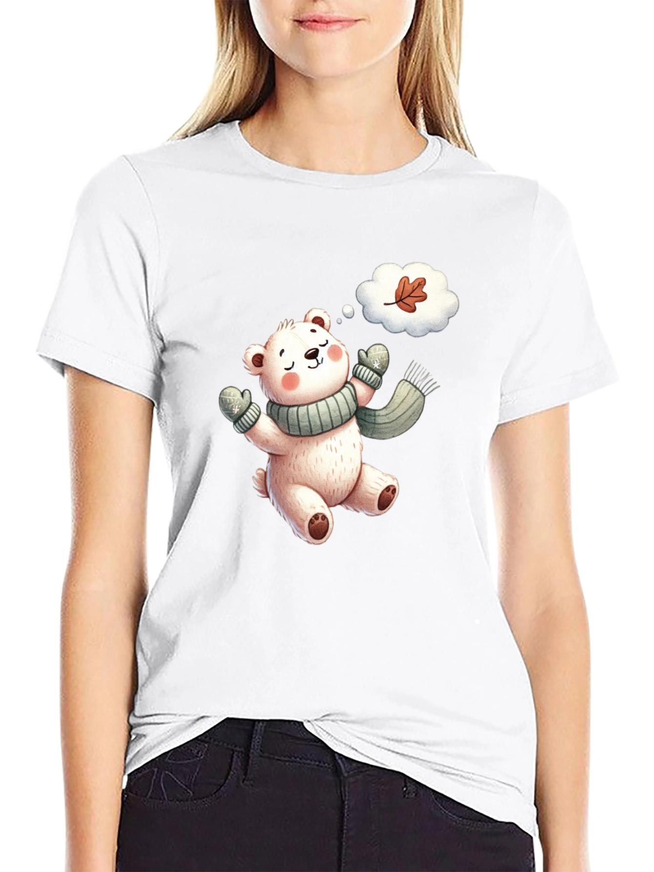 Cute Bear Autumn T-Shirt
