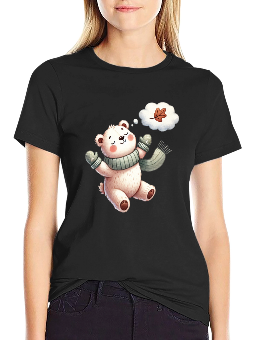 Cute Bear Autumn T-Shirt