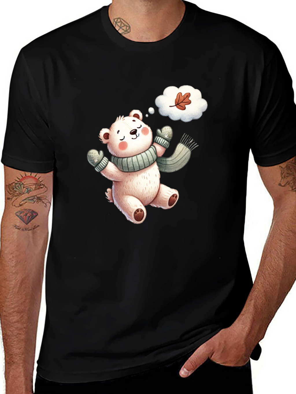Cute Bear Autumn T-Shirt