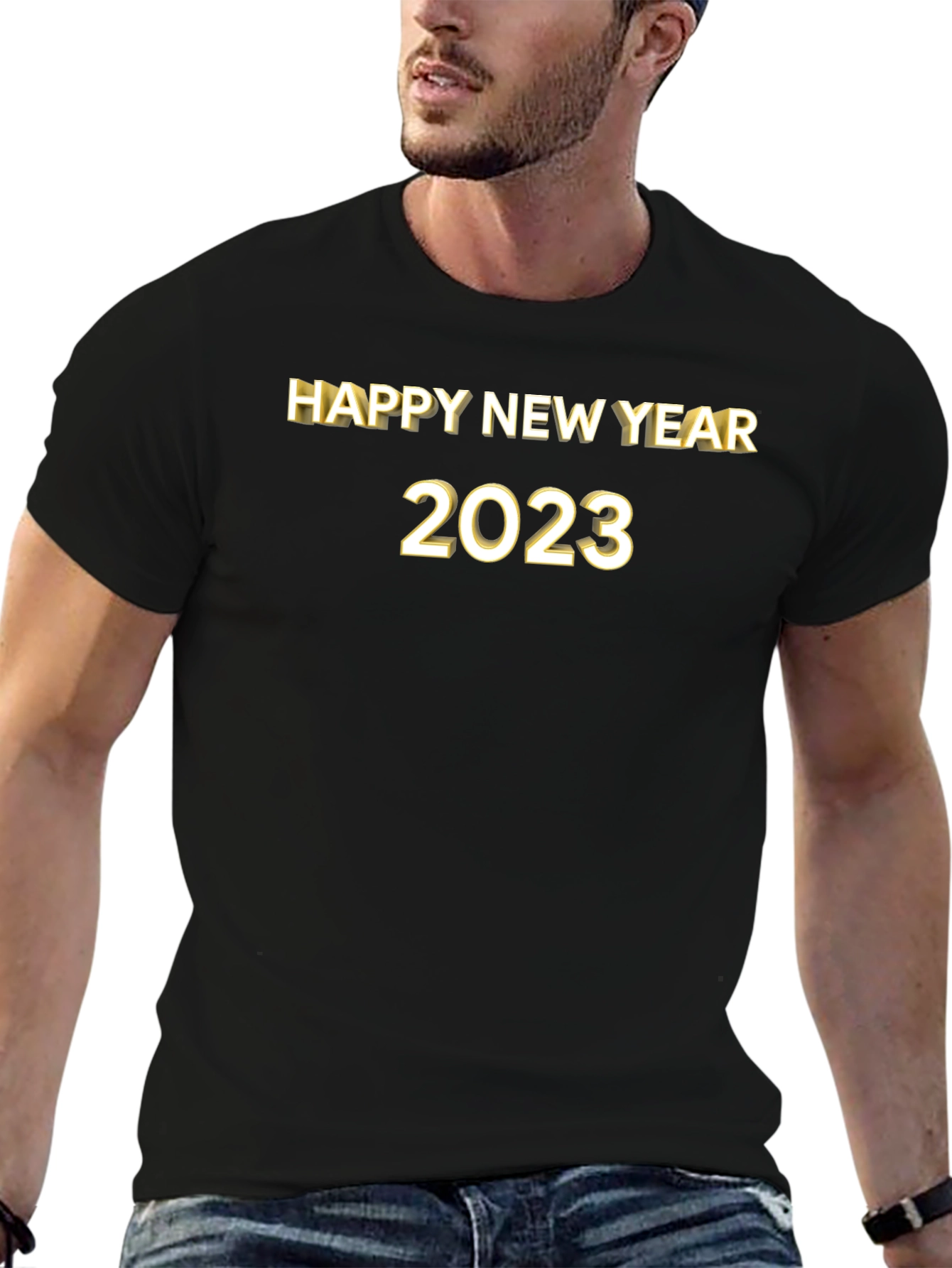 Happy New Year 2023 Black T-Shirt