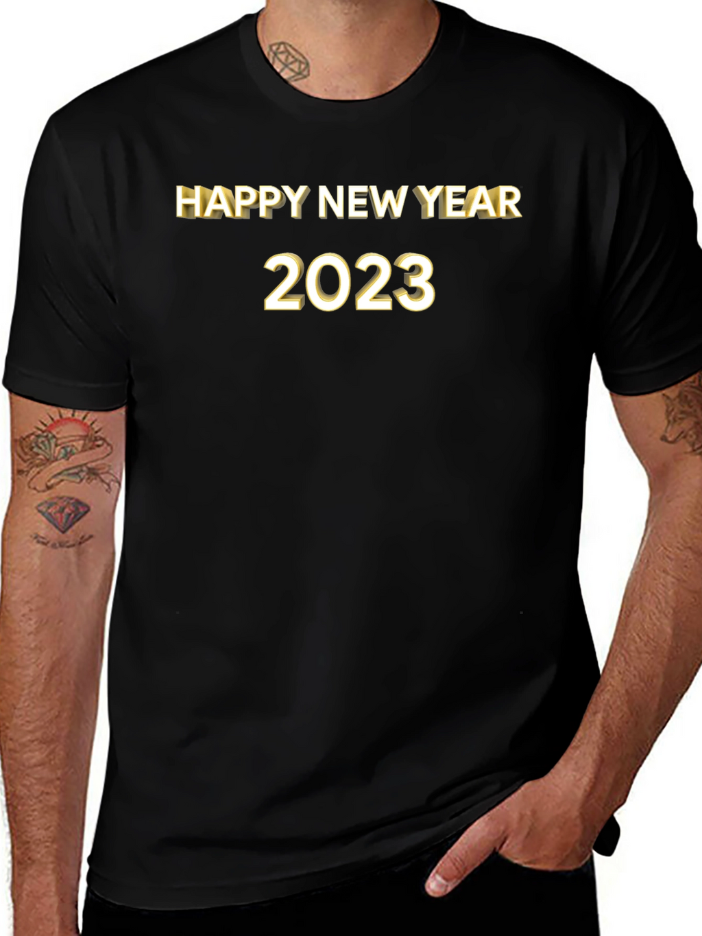 Happy New Year 2023 Black T-Shirt