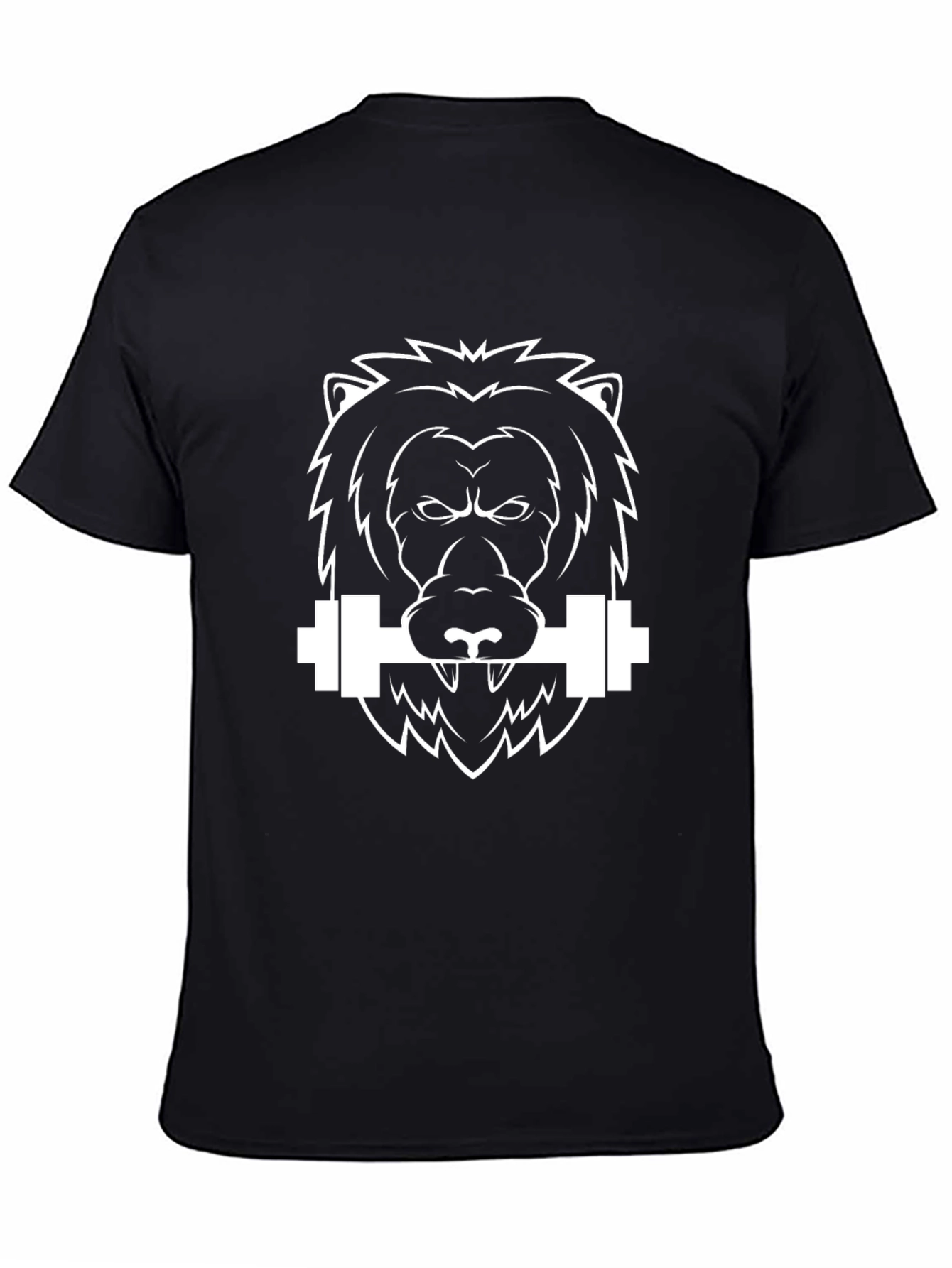 Lion Barbell T-Shirt - Black Graphic Tee