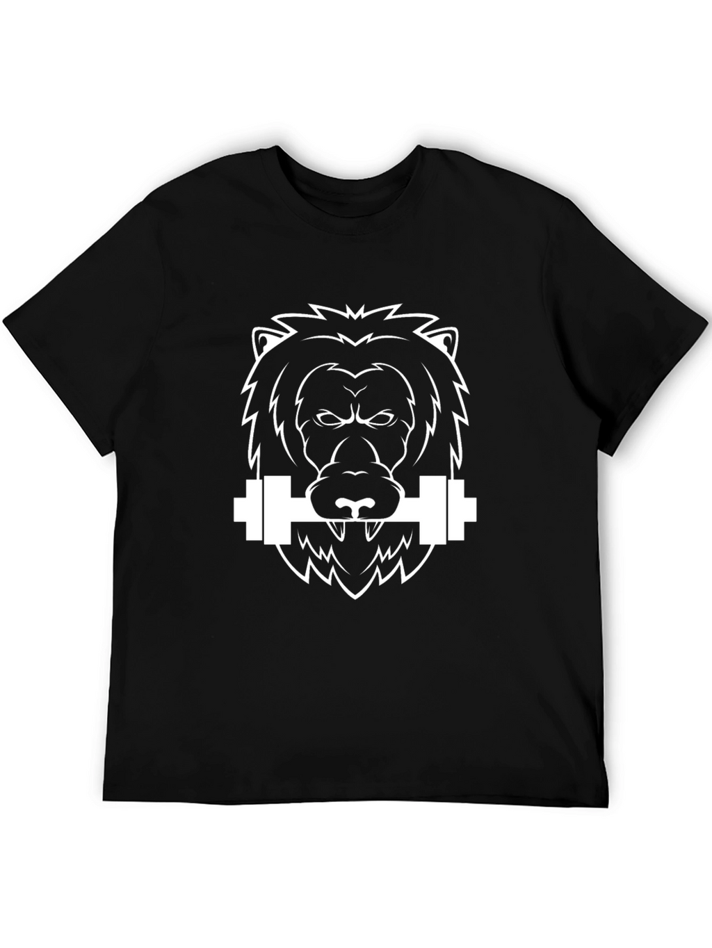 Lion Barbell T-Shirt - Black Graphic Tee