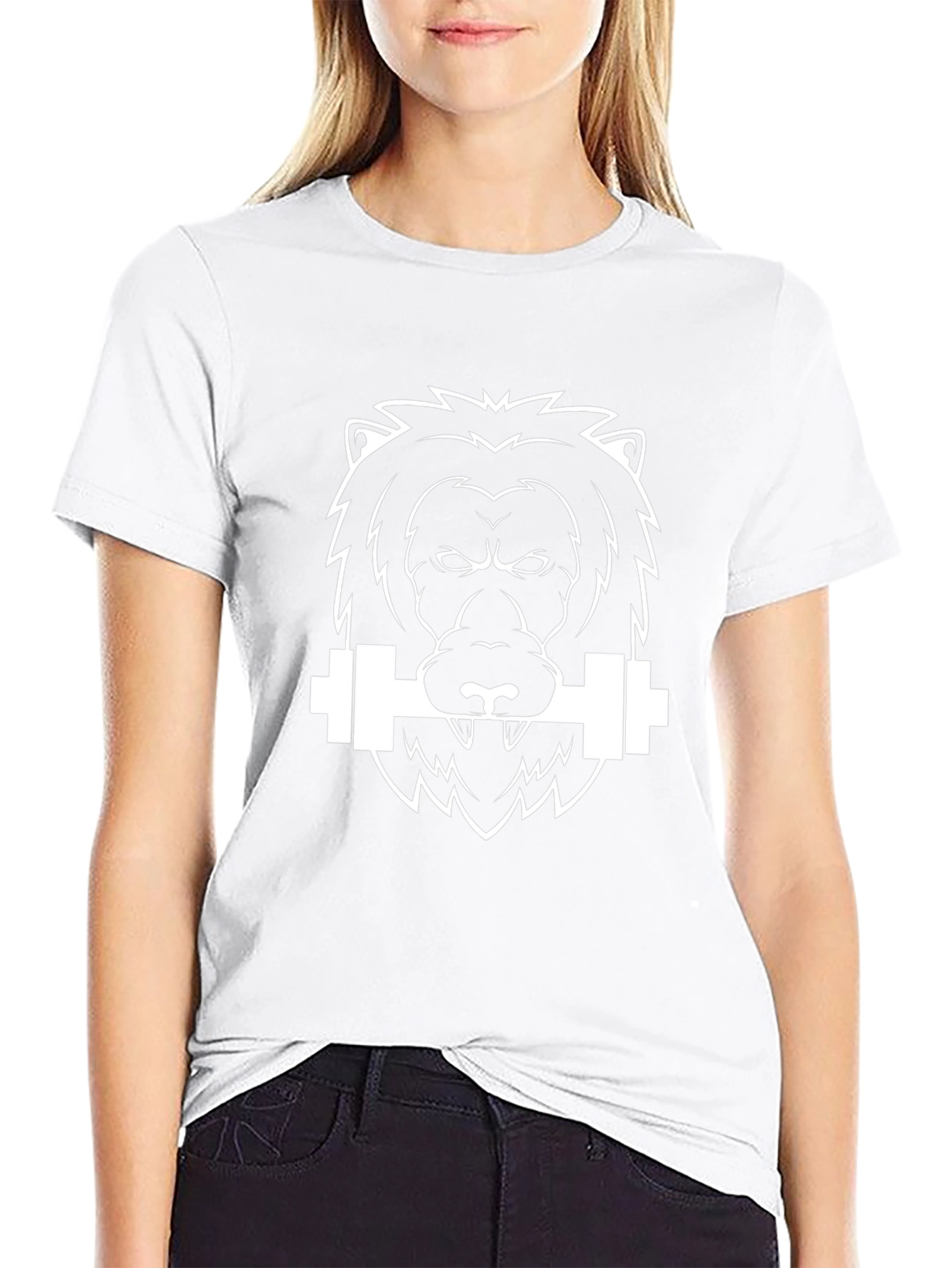 Lion Barbell T-Shirt - Black Graphic Tee