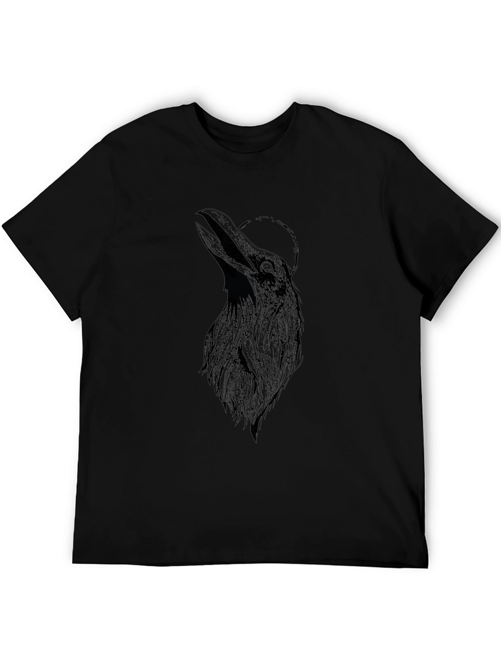 Mens Black Raven Graphic T-Shirt