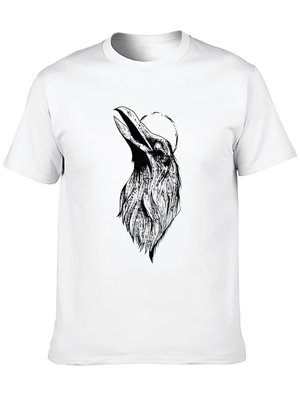Mens Black Raven Graphic T-Shirt