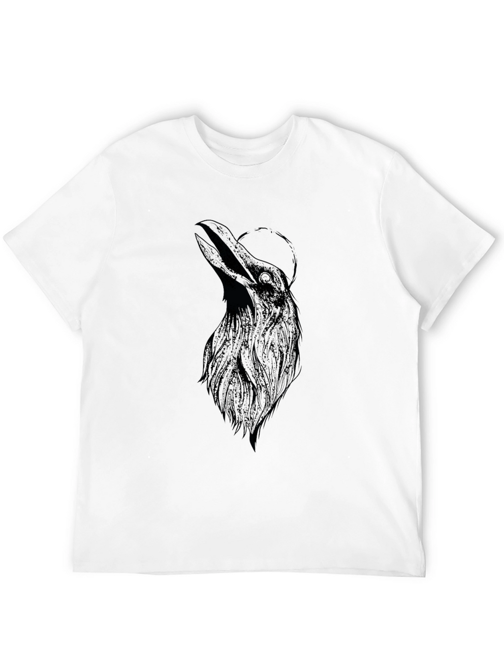 Mens Black Raven Graphic T-Shirt