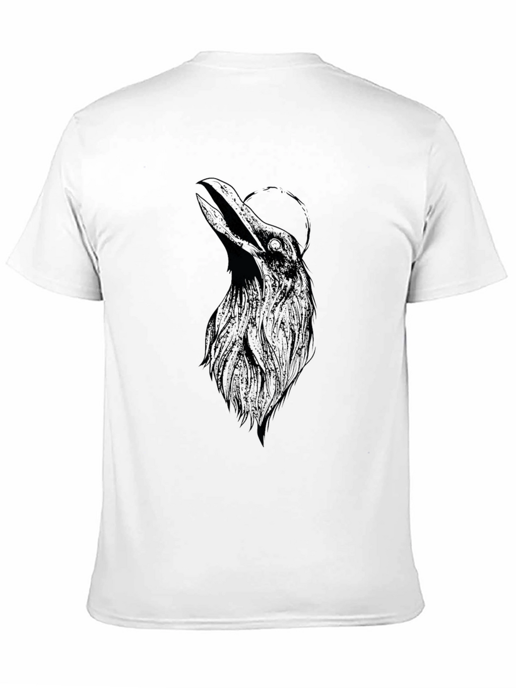 Mens Black Raven Graphic T-Shirt