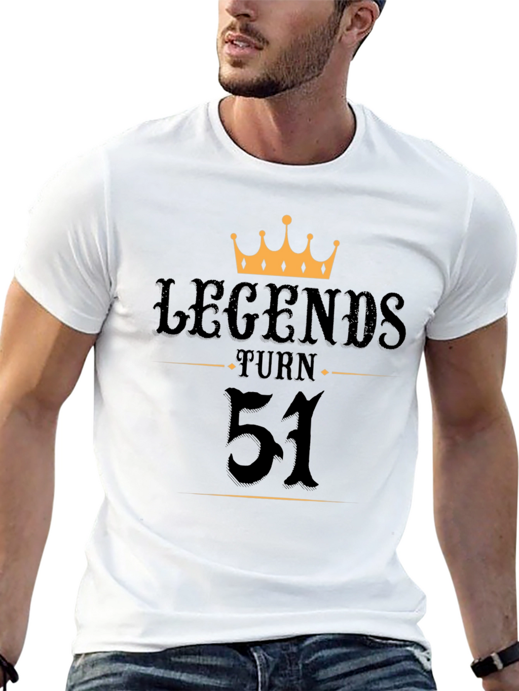 Legends Turn 51 Black T-Shirt