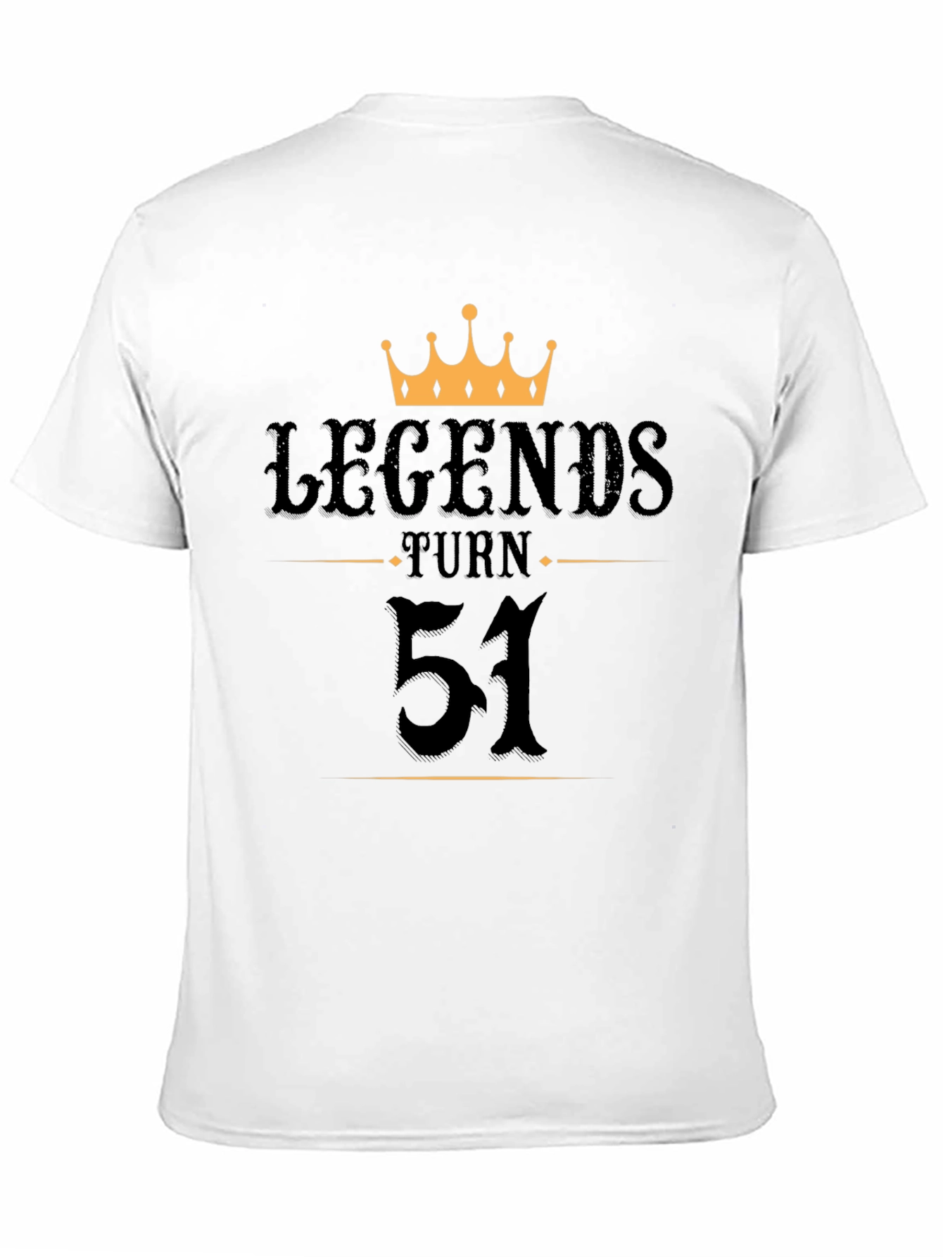 Legends Turn 51 Black T-Shirt
