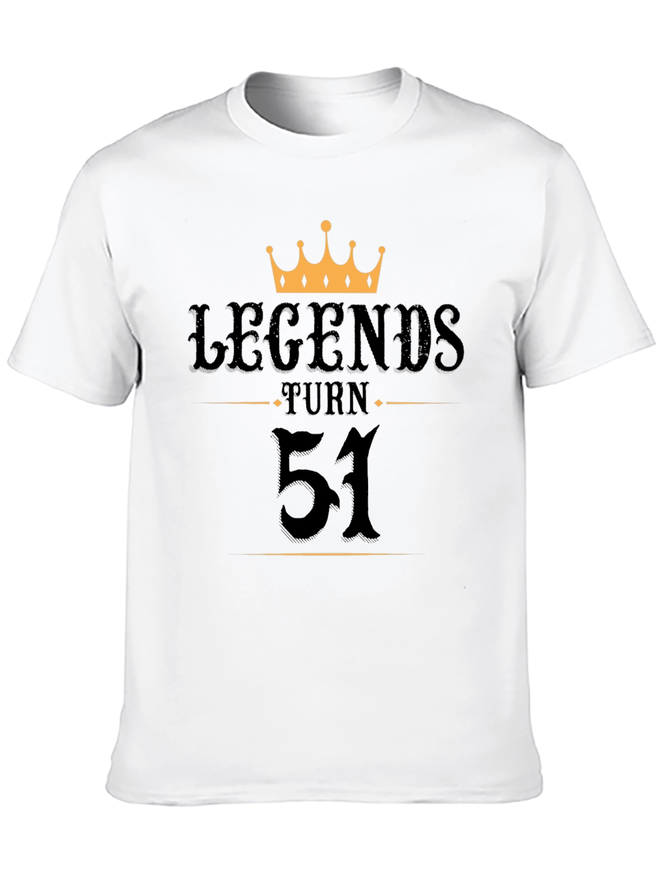 Legends Turn 51 Black T-Shirt