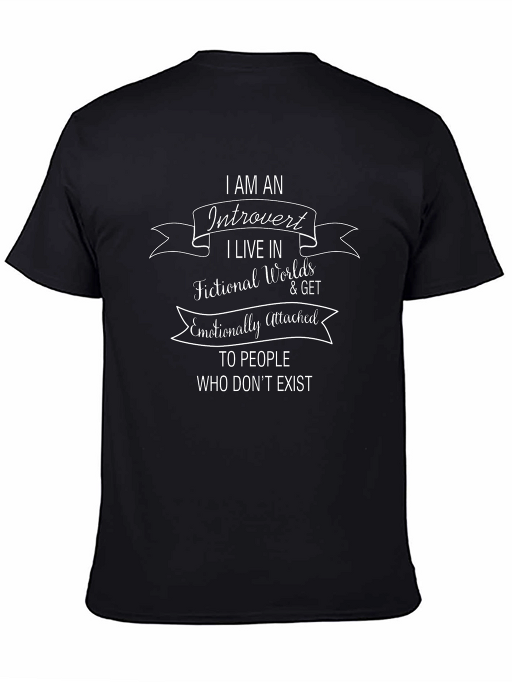 Introvert Fictional Worlds Black T-Shirt