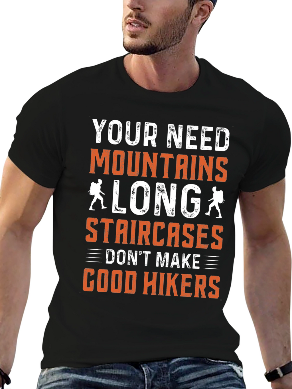 Mountains Long Staircases Hikers T-Shirt